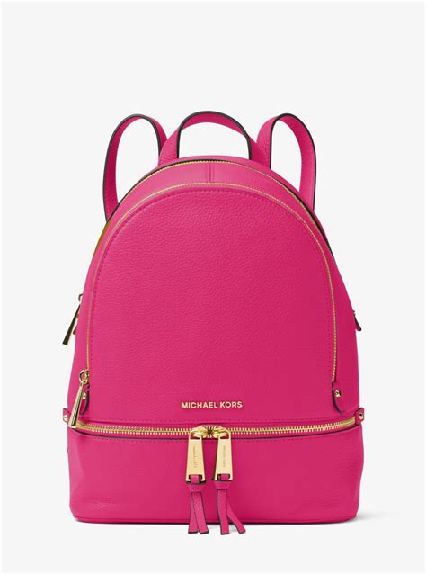 michael kors rhea soft pink|Michael Kors Rhea Medium Leather Backpack .